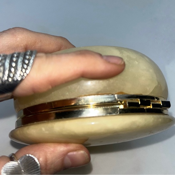 Vintage Italy Alabaster Trinket Box - Picture 10 of 12